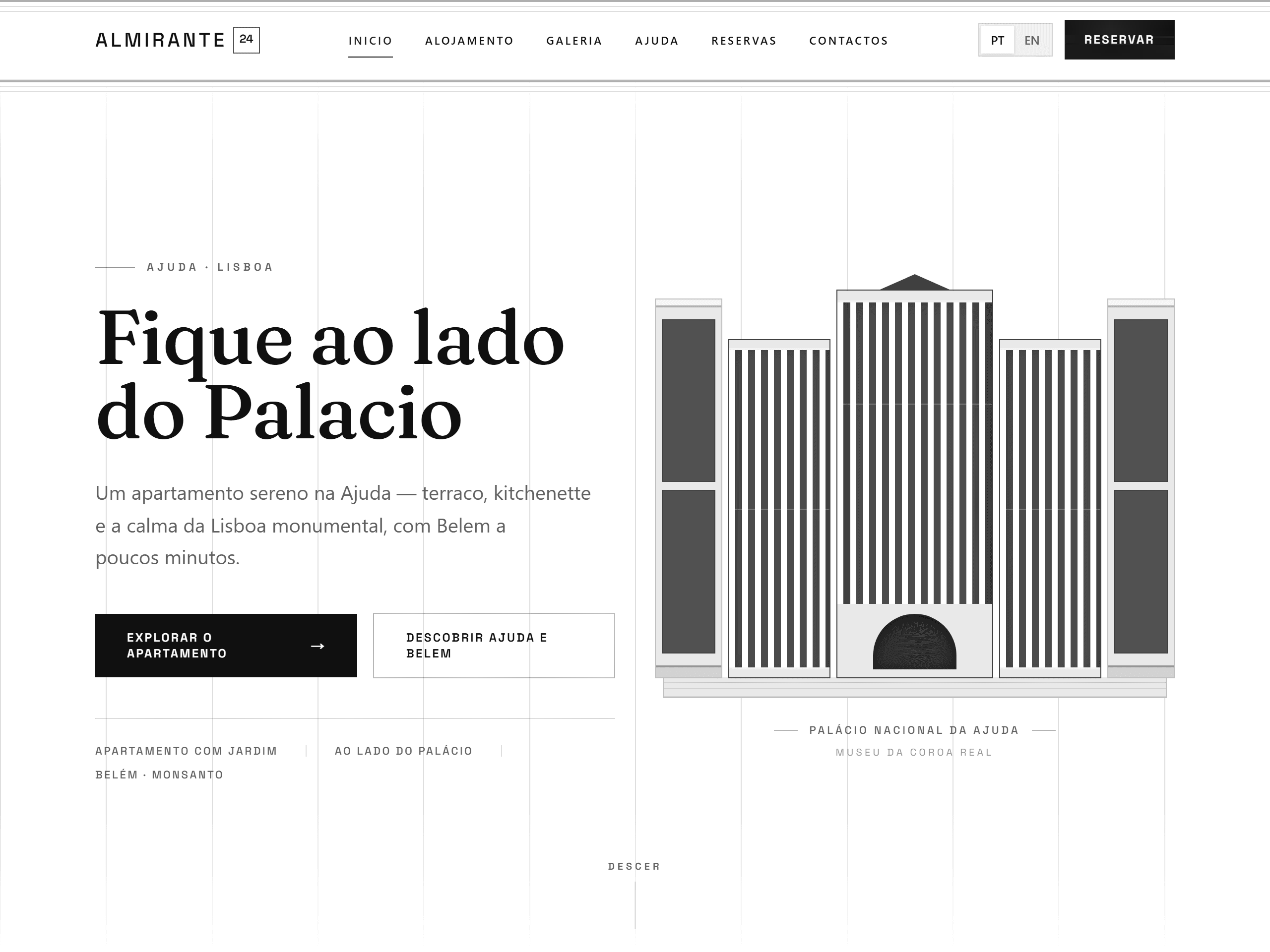 Almirante24 — Apartamento com jardim, ao lado do Palácio da Ajuda.