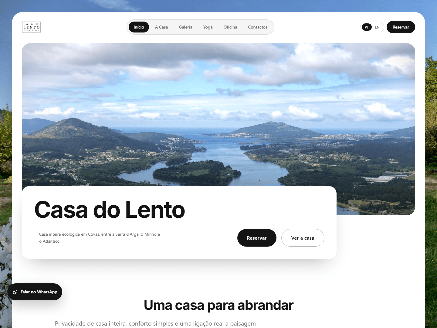 Eco-lodge na natureza, em Vila Nova de Cerveira.