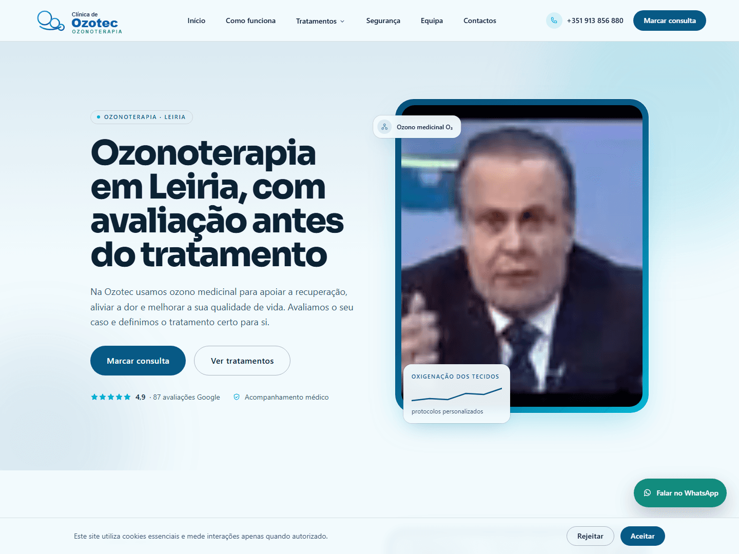 Clínica Ozotec — Clínica de ozonoterapia em Leiria.