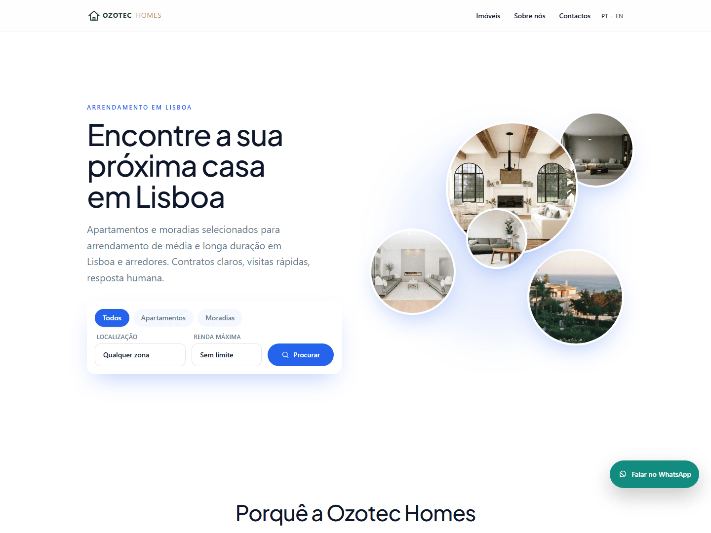 Imóveis e casas com listagens sempre atualizadas.