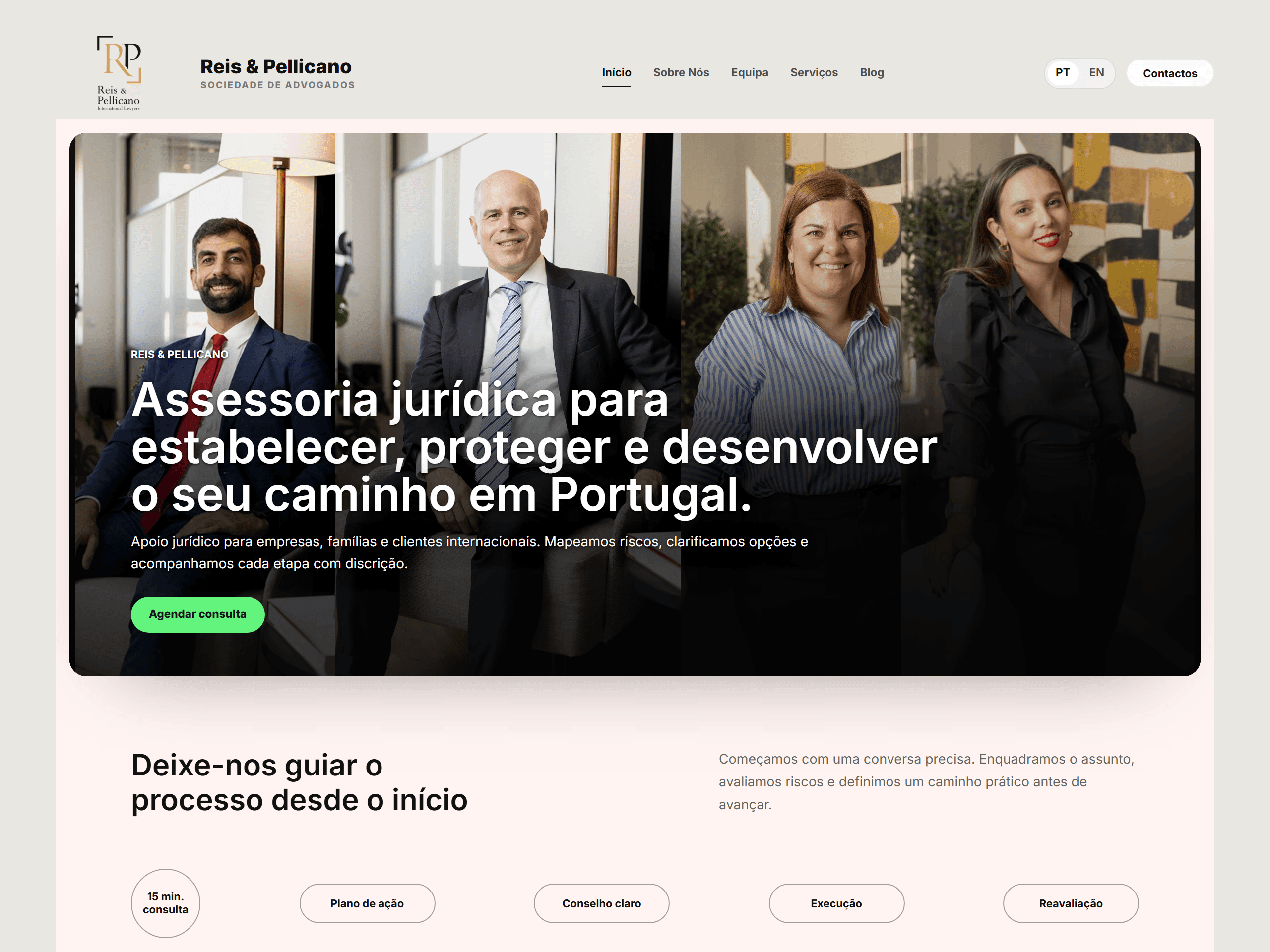 Reis & Pellicano — Sociedade de advogados internacional, em Lisboa, Porto e Faro.
