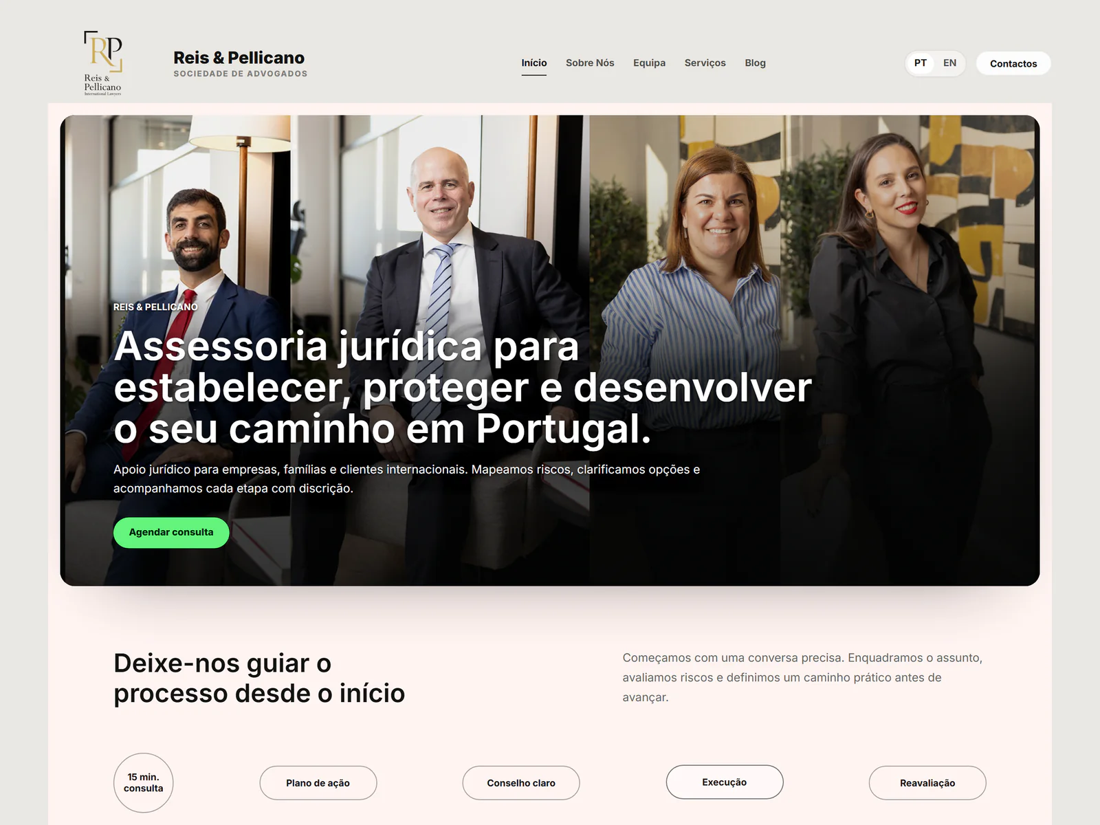 Reis & Pellicano — Sociedade de advogados internacional, em Lisboa, Porto e Faro.