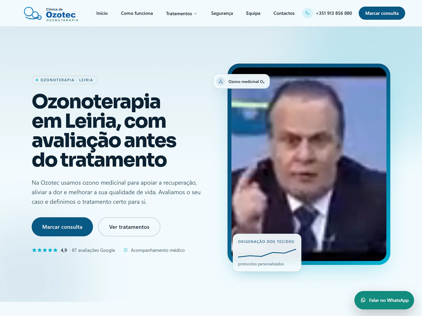 Clínica Ozotec — Clínica de ozonoterapia em Leiria.